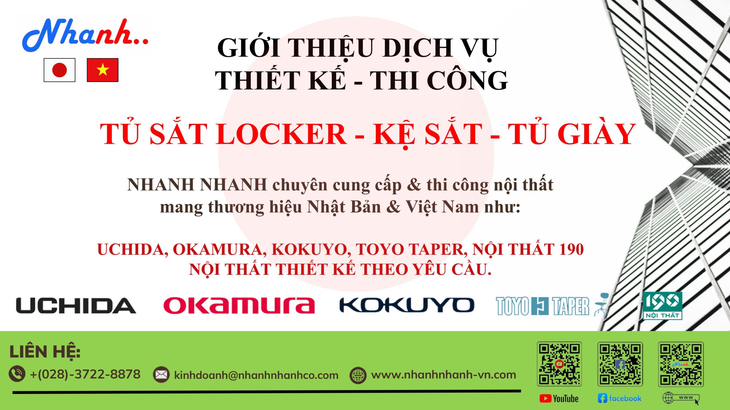 Dịch vụ Thiết Kế và Thi Công Nội Thất Tủ sắt Locker – Kệ sắt – Tủ Giày